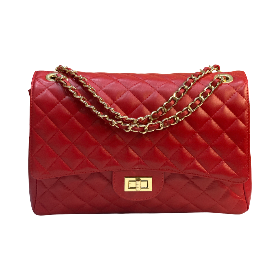 Quilted Oversized Chain Shoulder Bag