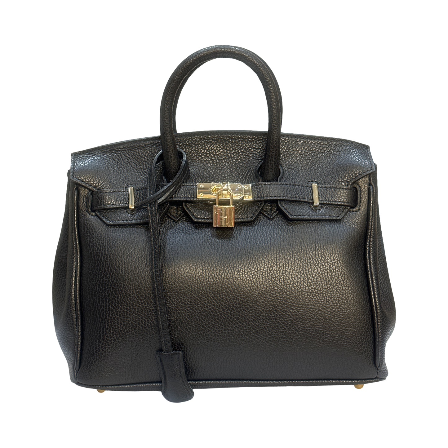 Made in Italy Padlock Leather Tote Bag