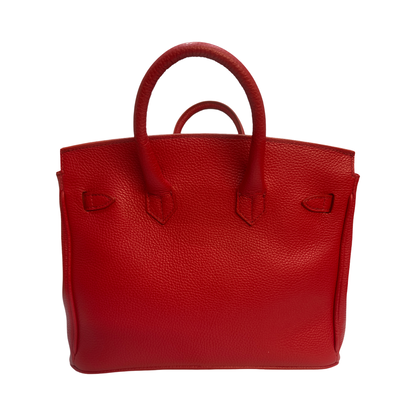 Made in Italy Padlock Leather Tote Bag
