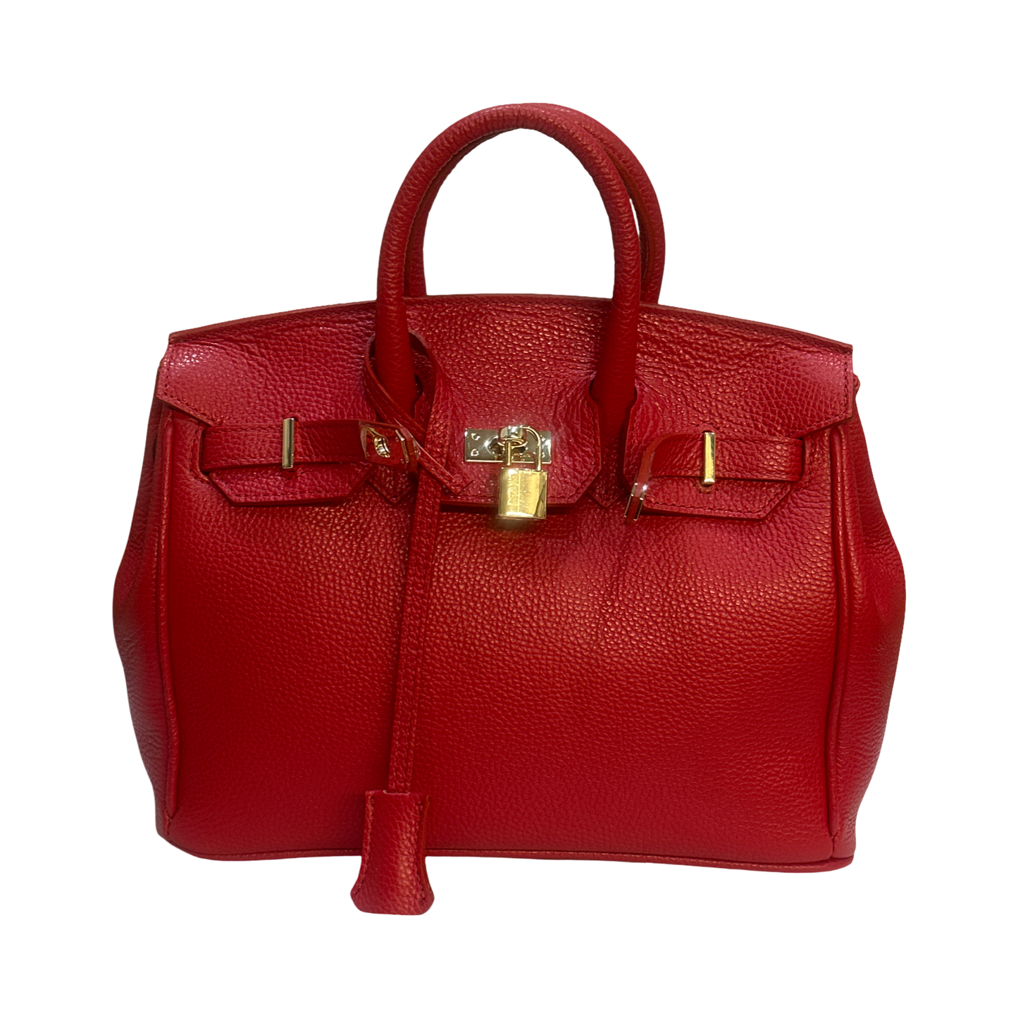 Made in Italy Padlock Leather Tote Bag