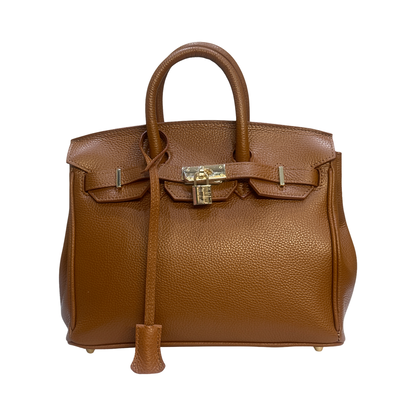Made in Italy Padlock Leather Tote Bag