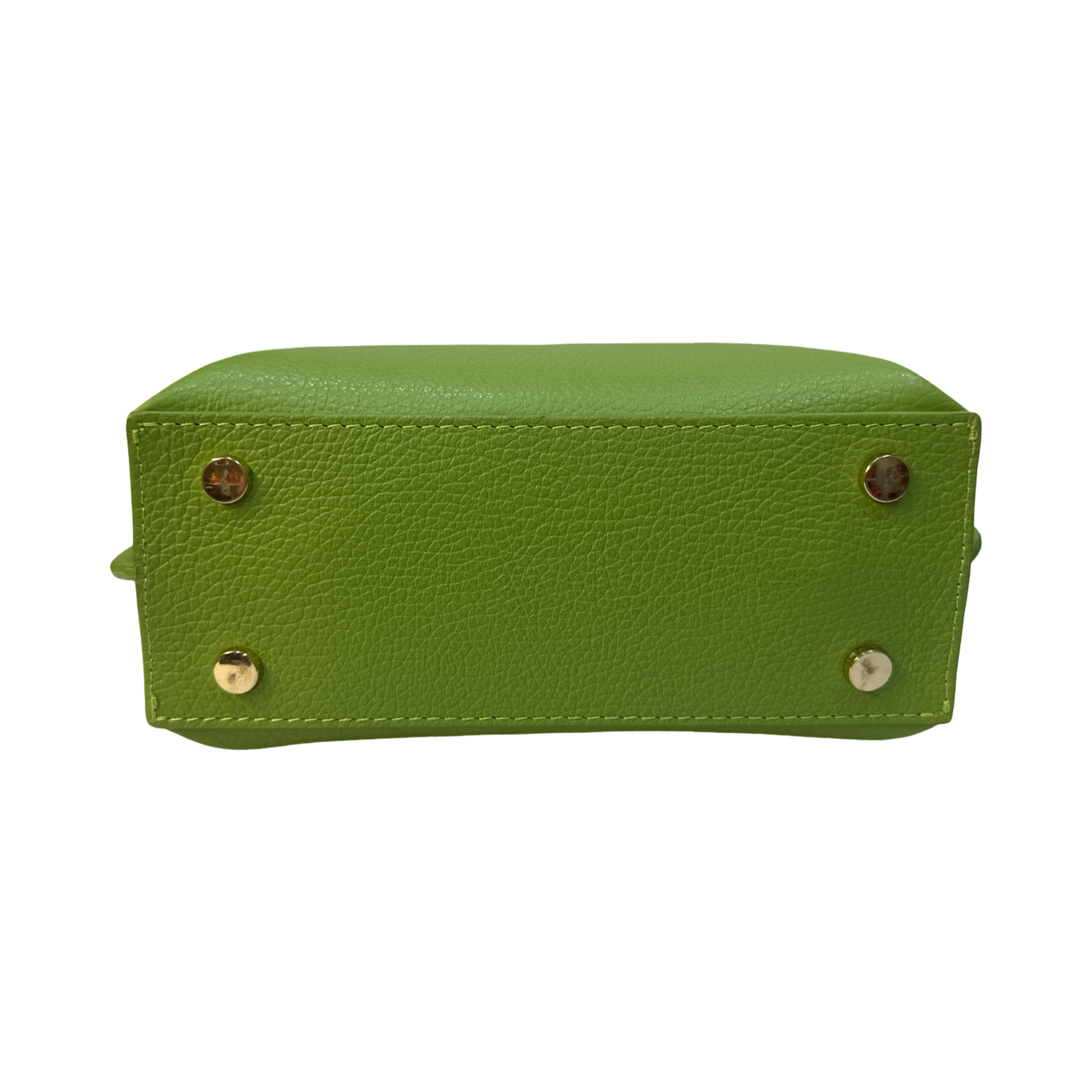 Small Top Handle Pebbled Leather Tote Bag Made in Italy