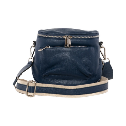 Teefamm Made in Italy Crossbody Leather Tote Bag