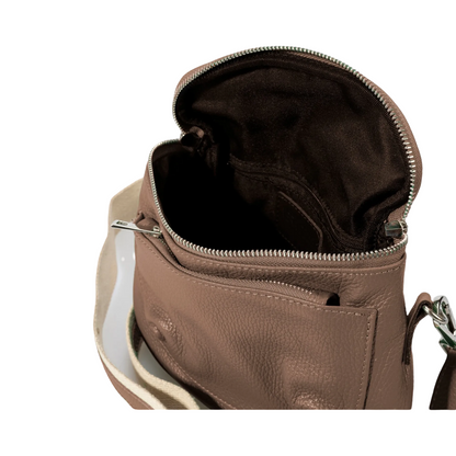 Teefamm Made in Italy Crossbody Leather Tote Bag