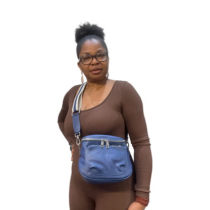 Teefamm Made in Italy Crossbody Leather Tote Bag