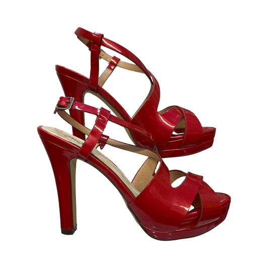 Menbur Patent Platform Criss-Cross Sandals