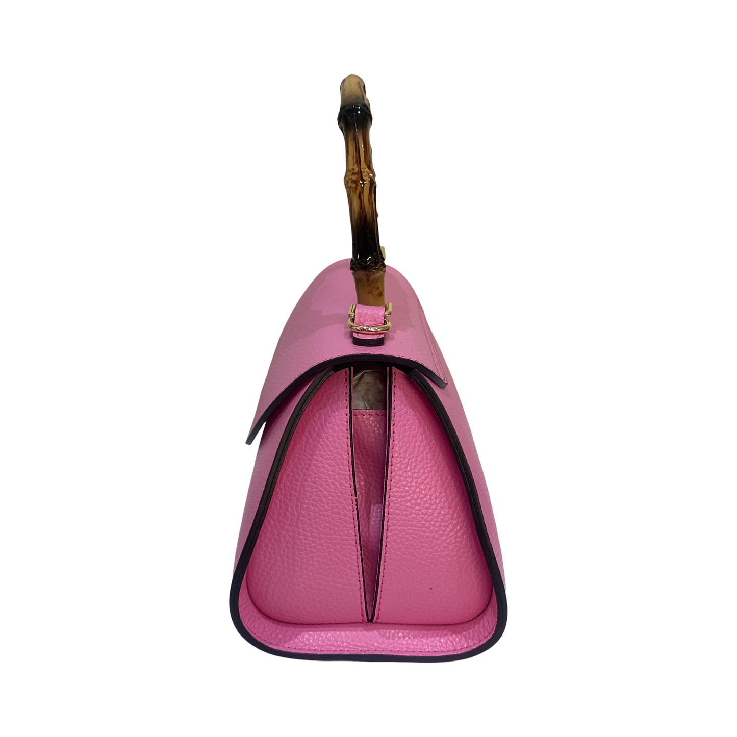 Bamboo Top Handle Medium Leather Tote Bag