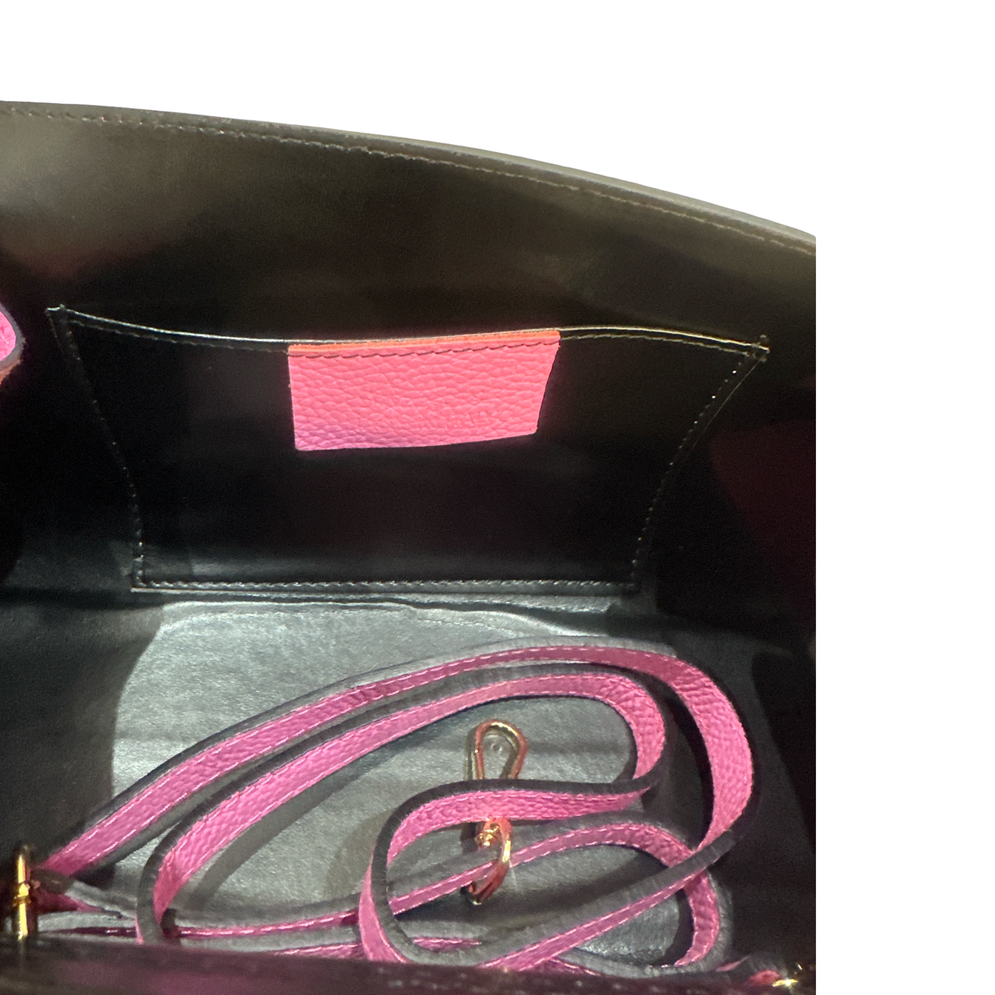 Bamboo Top Handle Medium Leather Tote Bag