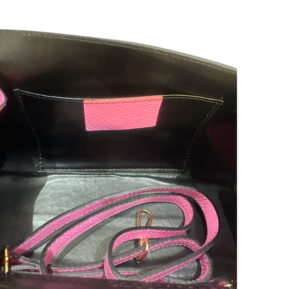 Bamboo Top Handle Medium Leather Tote Bag
