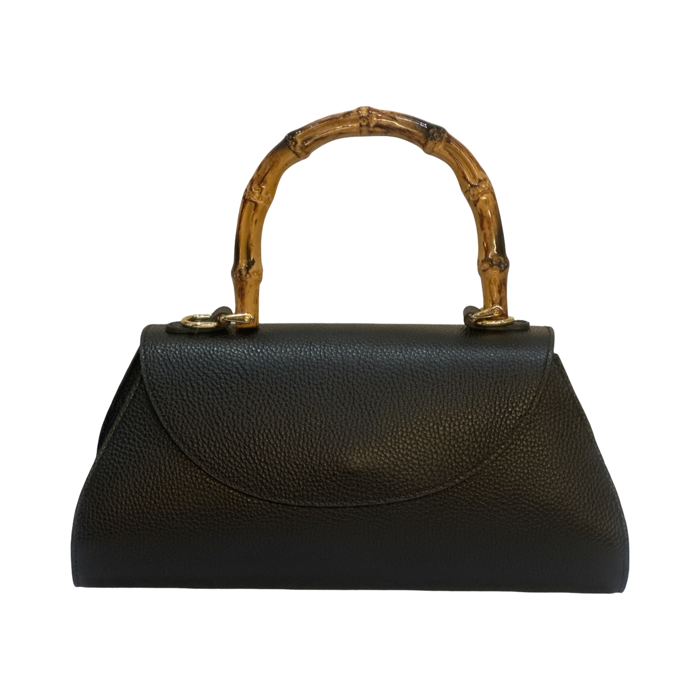 Bamboo Top Handle Medium Leather Tote Bag