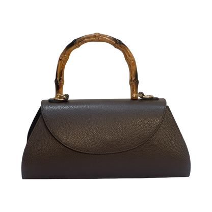 Bamboo Top Handle Medium Leather Tote Bag