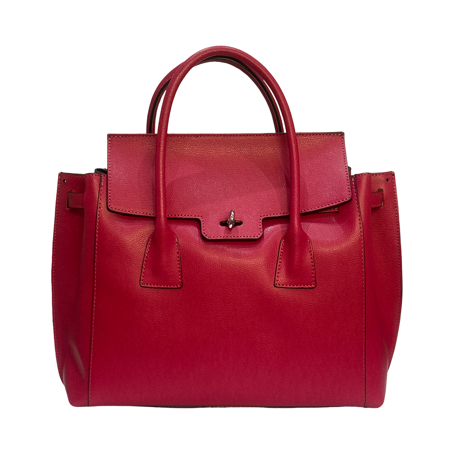 Made in Italy Top Handle Large Leather Tote Bag