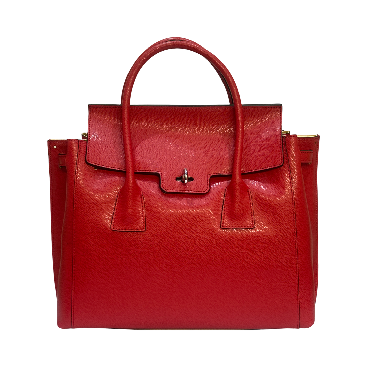 Made in Italy Top Handle Large Leather Tote Bag