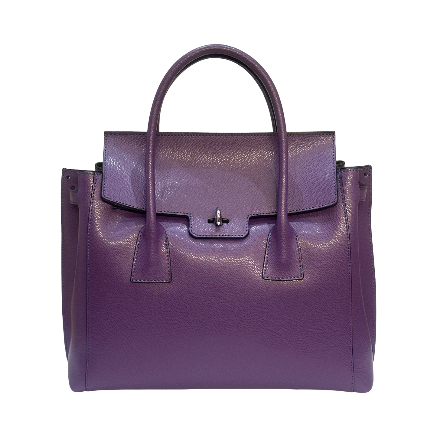 Made in Italy Top Handle Large Leather Tote Bag