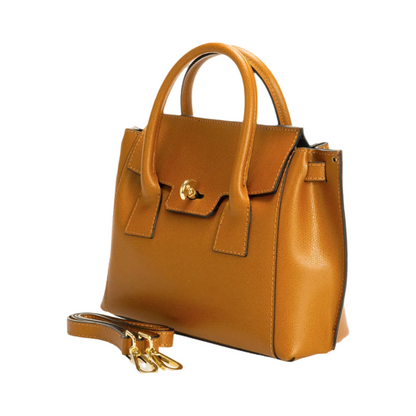 Made in Italy Medium Leather Tote Bag - Shoulder Bag for Women