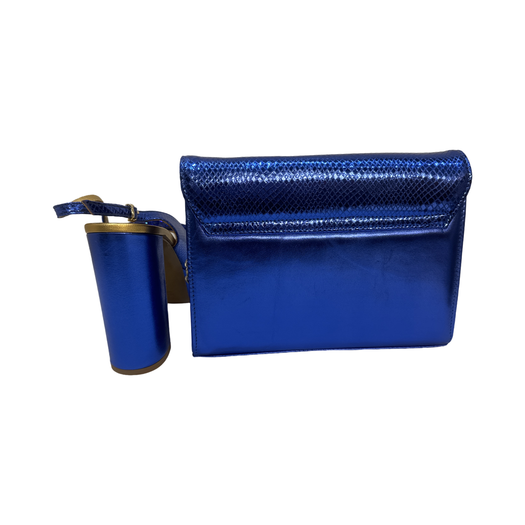 Cobalt blue shoes and bag sales