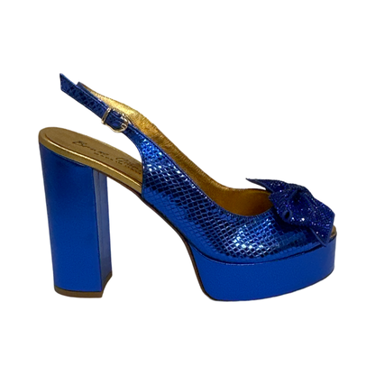 Royal Blue Shoes with Matching Bag