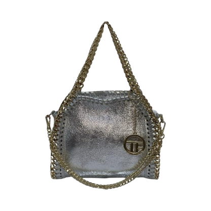 Top Handles Chain Leather Tote Bag