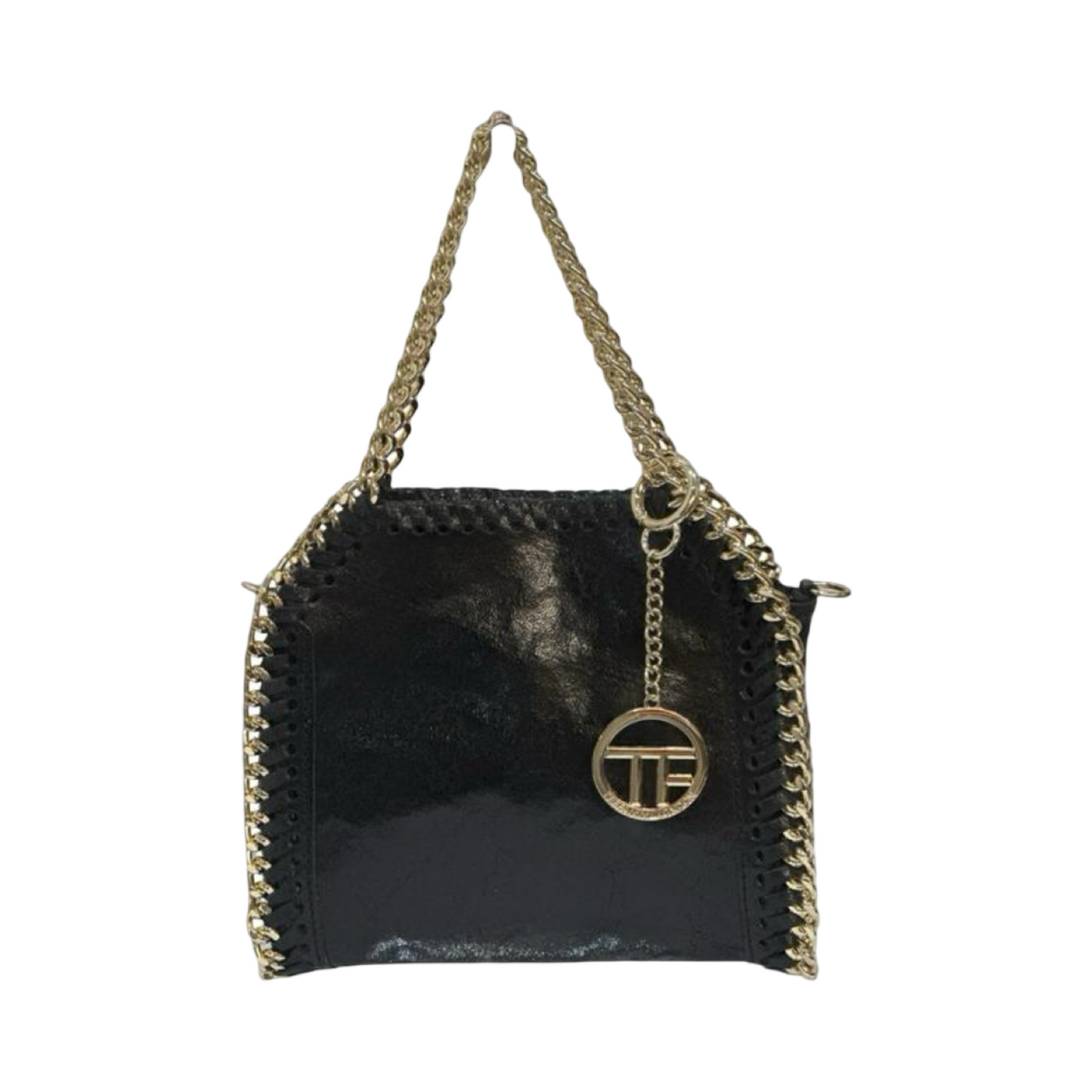 Top Handles Chain Leather Tote Bag