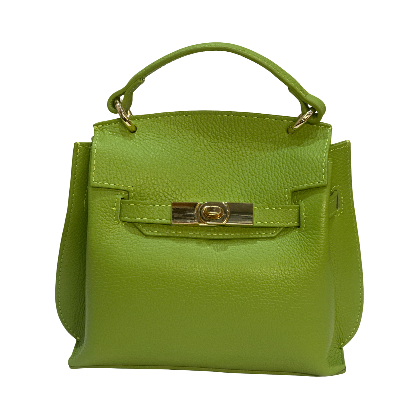 Italian Small Top Handle Leather Tote Bag