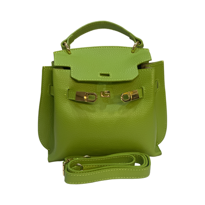 Italian Small Top Handle Leather Tote Bag