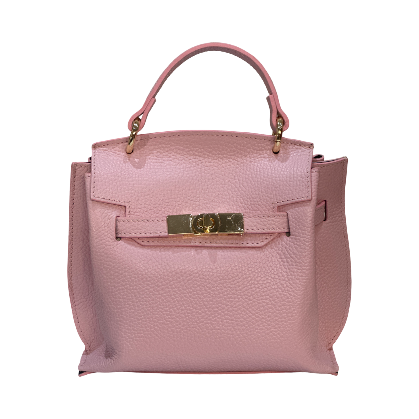 Italian Small Top Handle Leather Tote Bag