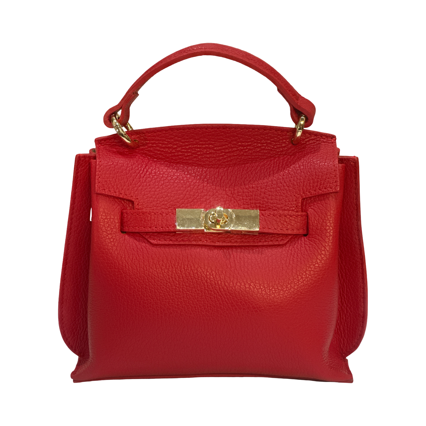 Italian Small Top Handle Leather Tote Bag