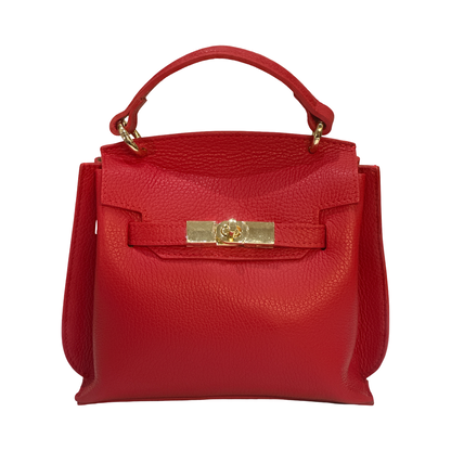 Italian Small Top Handle Leather Tote Bag