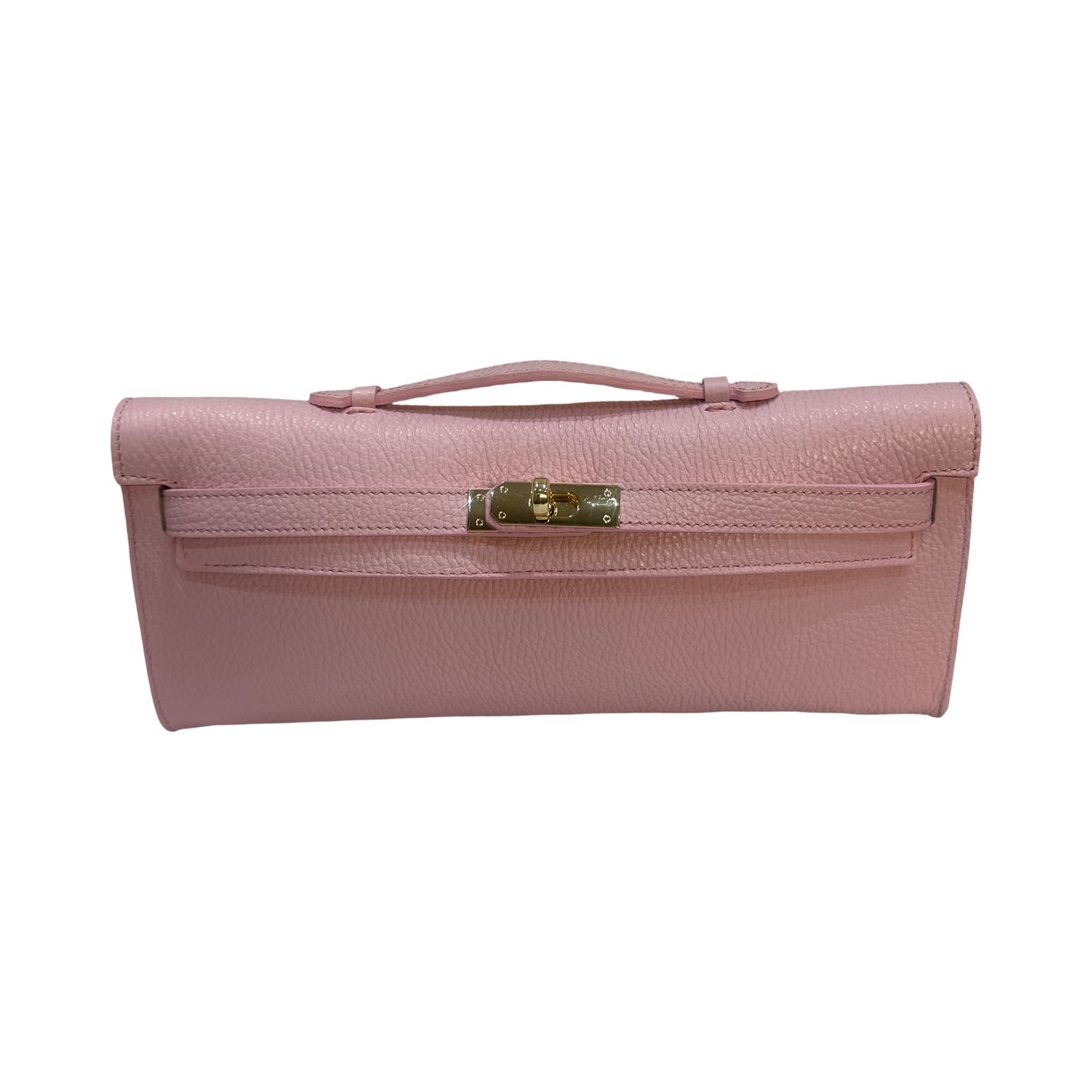 Italian Long Top Handle Leather Clutch Bag - Shoulder Bag for Women