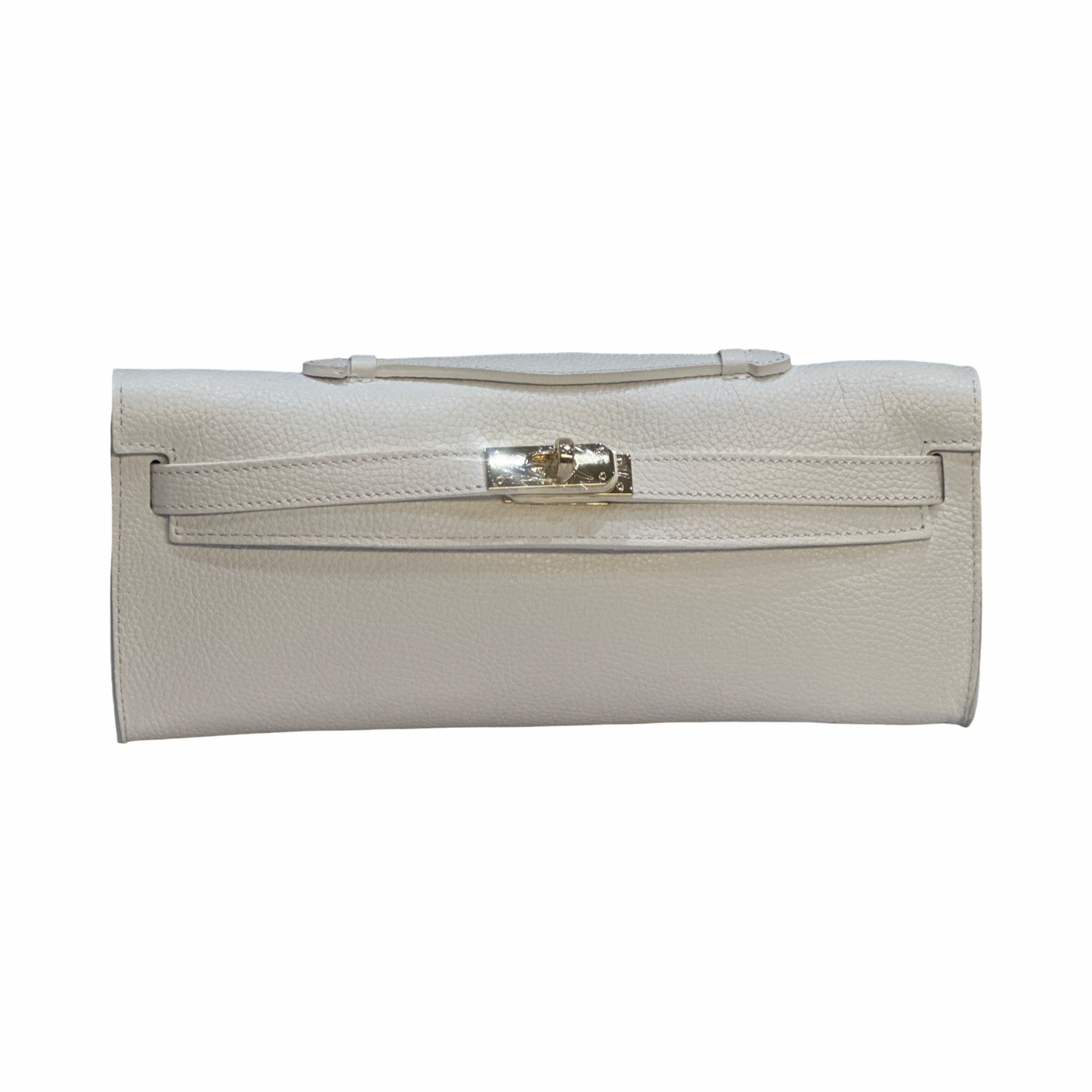 Italian Long Top Handle Leather Clutch Bag - Shoulder Bag for Women