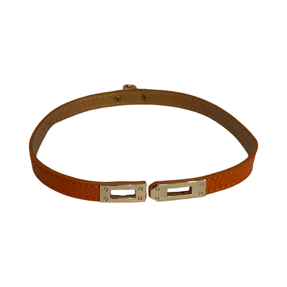 Italian Leather Lock Bracelet – Luxury Wrap Style