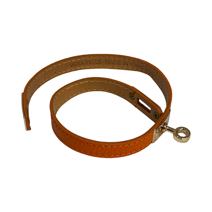 Italian Leather Lock Bracelet – Luxury Wrap Style