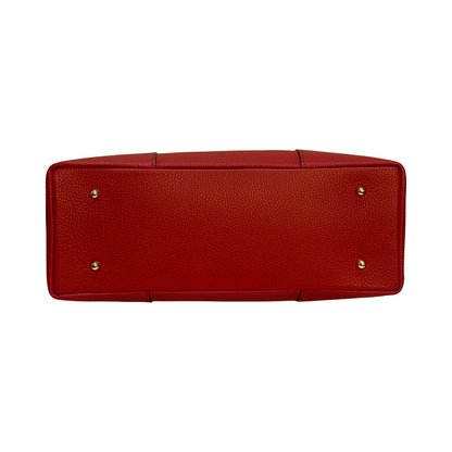 Bamboo Top Handles Large Leather Tote Bag