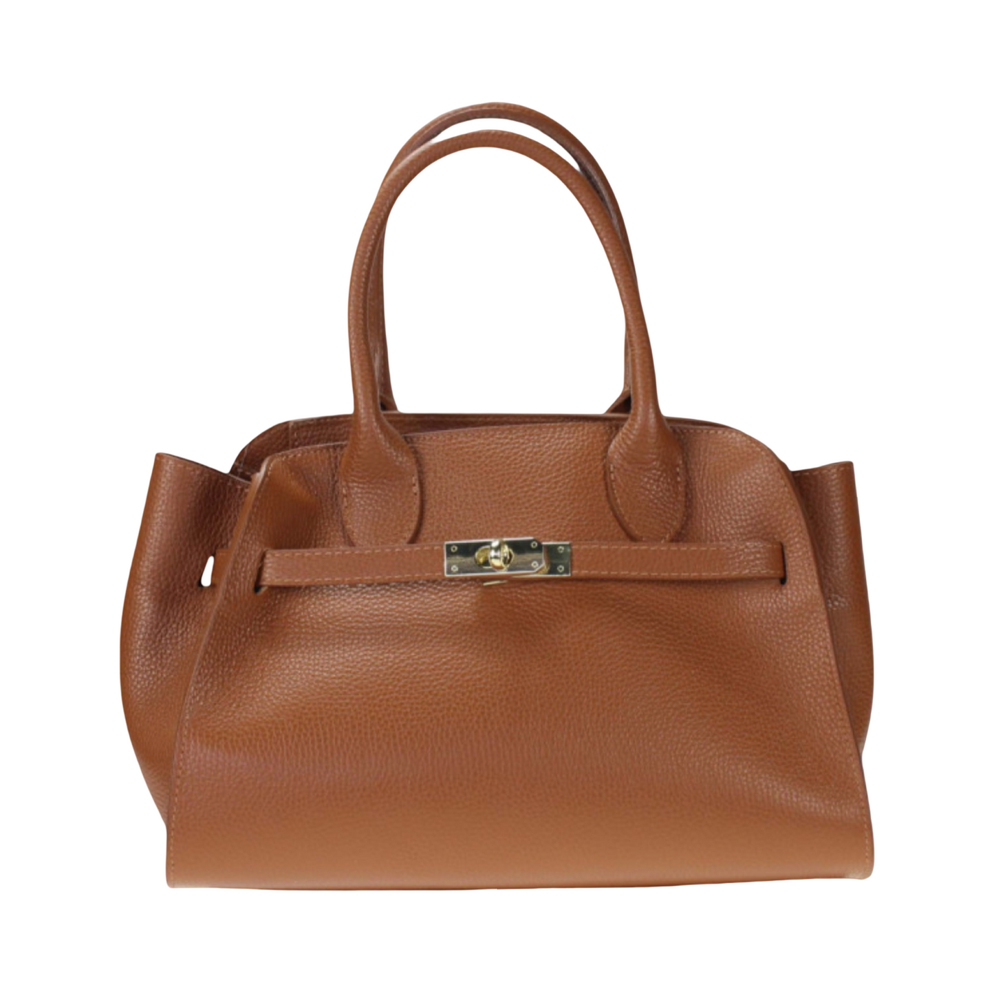 Tan genuine leather tote bag – made in Italy by Teefamm Bags London