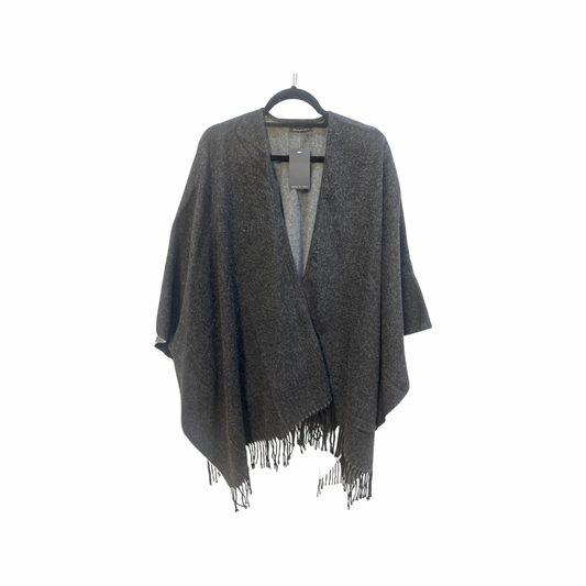 Grey Tassel Cape Shawl