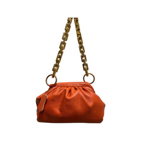 Chain Strap Pouch Leather Bag