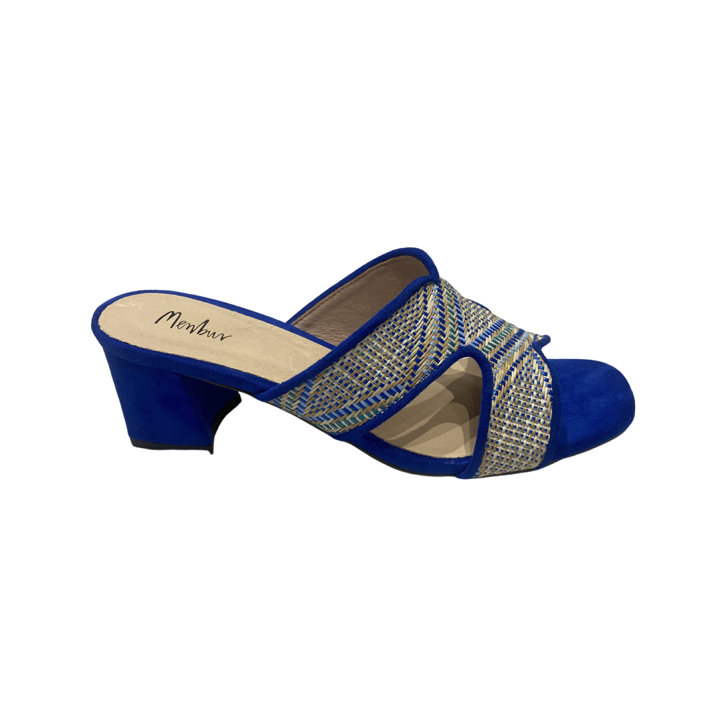 Woven Block Heel Mules