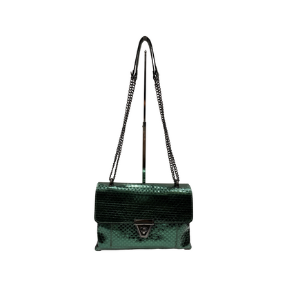 Laminated Leather Shoulder Bag