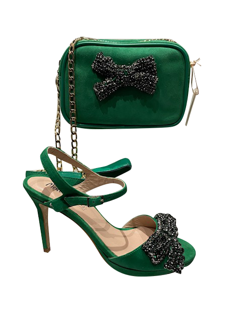 Set Green Shoes with Matching Bag