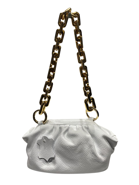 Chain Strap Pouch Leather Bag