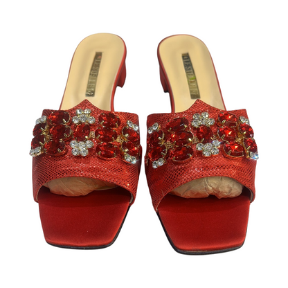 Rhinestone Flat Mules