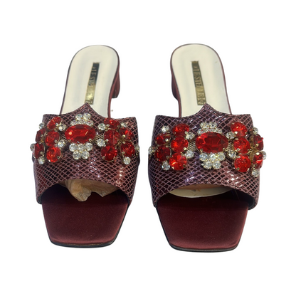 Rhinestone Flat Mules