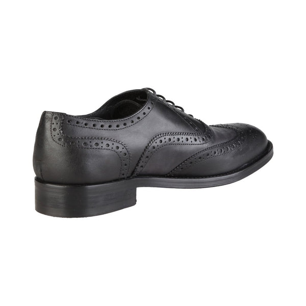 Smooth Leather Black Lace-Up Shoes
