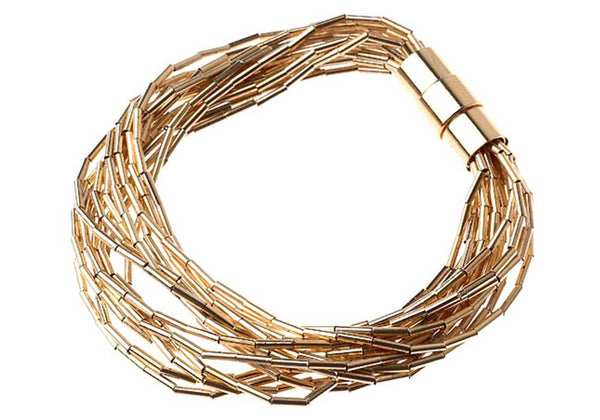Majique Magnetic Clasp Gold Tone Fashion Jewellery Bracelet