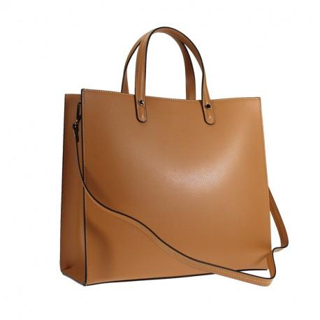Top Handle Leather Handbag