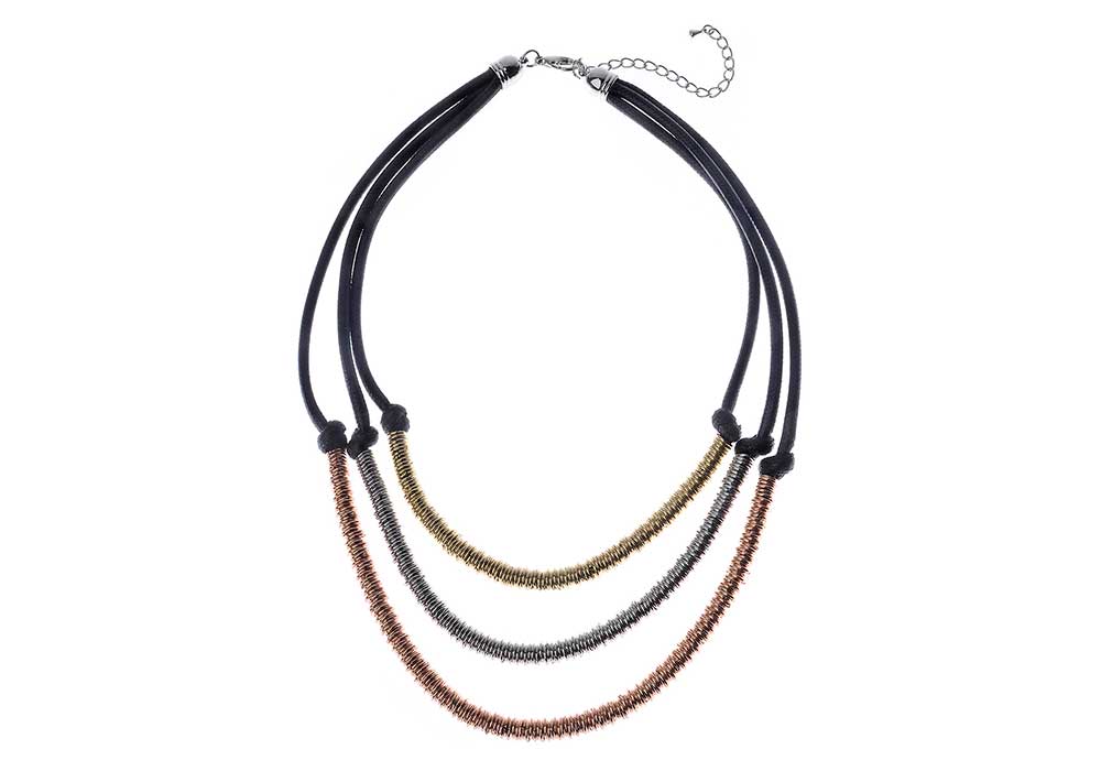 Majique Rhodium Rose Gold Tone Fashion Jewellery Necklace with lobster clasp.