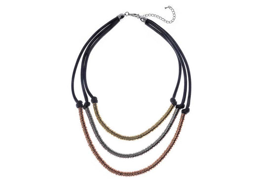 Majique Rhodium Rose Gold Tone Fashion Jewellery Necklace with lobster clasp.